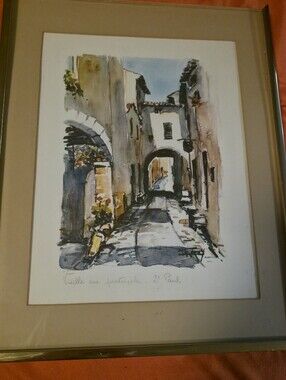 4/$67 Deal! Vintage St Paul Village Archway Watercolor